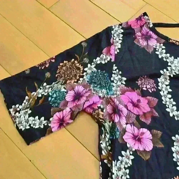 Sandro Cutout floral-print jersey top Size 0 US XS - Picture 6 of 11